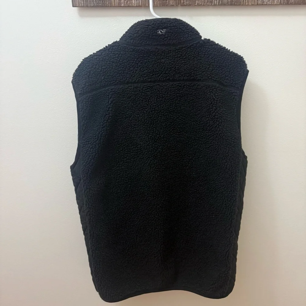 Vineyard Vines Sherpa SuperShep Vest Black Mens Xl